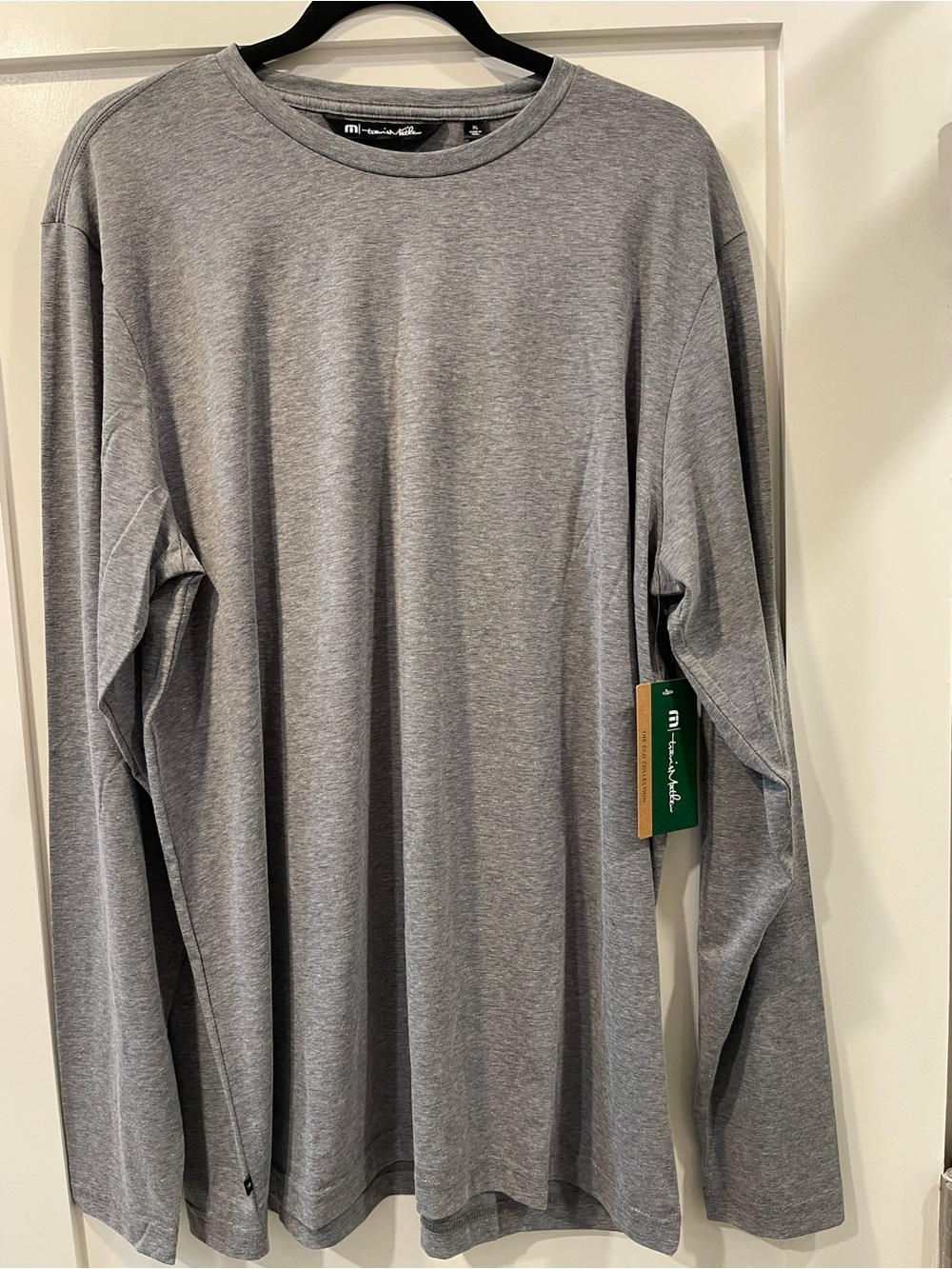 Travis Mathew Men's Long Sleeve Crewneck Shirt - Light Gray XL New! “The Crew”